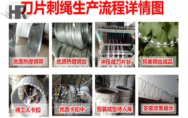 刀片刺繩生產過程 刀片刺繩生產過程